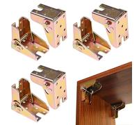 4 Pezzi Gambe Tavolo Ripiegabili con Blocco, Serraggio Automatico 0 a 90 Gradi, Staffa di Supporto per Gambe Tavolo, Cerniere Pieghevoli, Cerniera a Scomparsa per Piani tavolo, Letti, Armadietto