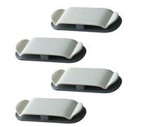 4 Pezzi Ganci da Parete per Prese, Supporto Cavi in ABS senza Fori | Design Semplice e Traccia Assente, per Cucina e Soggiorno, Mantiene le Spine Sollevate e Ordinate