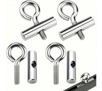 4 pezzi Ganci fermacorda per tubi 8-10mm, blocchi per tubi, per guida tubi Keder fermacorda (con molletta) accessori guida tubi in acciaio inossidabile kit bloccaggio campeggio, adatto per camper RV t