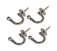 4 pezzi Ganci Fermatende da Parete Stile Retrò Accessori Decorativi per Tende per Appendere Tovaglie Capi e Arredare Casa con