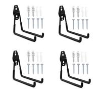 4 Pezzi Ganci Garage Resistenti Ganci da Metallo per Appendere Utensili, Biciclette, Tubo Flessibile (medi 130mm)