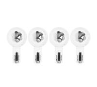4 Pezzi Gancio a Ventosa Girevole in Acciaio Inox Argento per Bagno | Montaggio senza Forare, Design Rimovibile e Riutilizzabile, per Vetro, Finestre e Asciugamani