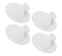 4 Pezzi Gancio Adesivo a Forma Ellittica per Cavi Elettrici, Bianco | Plastica Resistente, per Prese e Badge, Vicino a Punti Elettrici, Soluzione Salvaspazio per Casa