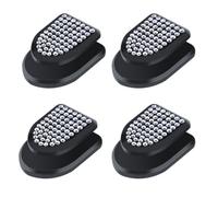 4 Pezzi Gancio Bianco Strass per Interni Auto, Decorativo | Plastica e Strass, Installazione Semplice, per Chiavi e Mascherine, Zona Cruscotto e Ordine Interno