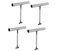 4 Pezzi Gancio per Chiusini in Acciaio Inox a T, 17cm, Argento | Chiusini in Ghisa e Porte Scorrevoli, Finitura Lucida, Uso Esterno, Ispezioni e Riparazioni Urbane