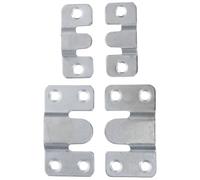 4 Pezzi Gancio per Cornice a Incastro, Montaggio a Filo, Argento | Metallo Zincato, Fissaggio Nascosto Foro 42mm, per Pareti e Pannelli, Aspetto Pulito