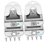 4 Pezzi Gancio per Microfono con Viti Argento in Acciaio Inox | Montaggio a Vite, per Radio Cb e Microfoni Mobili, Compatibile con Gm300 Gm950 Sm50 Gm3688, Uso Veicolo