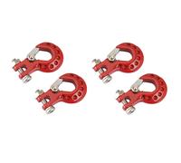 4 Pezzi Gancio per Rimorchio Nel Metallo Decorazione Gancio per Verricello per 1/10 RC Crawler Car Axial SCX10 TRX4 RC4WD D90 Parti di