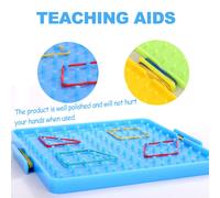 4 pezzi Geoboard Pegboard Plastic Nail Board Forme geometriche Strumenti di
