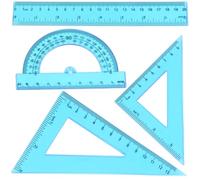 4 Pezzi Geometria Scala Righello Impostato Righello Triangolare Compasso-squadre per Studenti Set per Studenti,Set di Geometria e Disegno