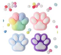 4 Pezzi Giocattoli da Spremere Zampe di Gatto, Squishy Zampa di Gatto, Antistress Squishy, Squishy Divertente Animali Zampa Gatto, Antistress Giocattolo per Bambini e Adulti