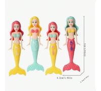 4 PEZZI Giocattoli sirena per immersioni color casuale, regalo di compleanno, piscina, spiaggia, bagno e festa [1 pezzo e 2 pezzi stili casuali][2 stili, random] ti farà sentire come se avessi aperto