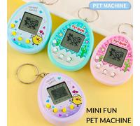 4 pezzi Giocattolo elettronico per animali domestici, schermo bianco e nero, mini console da gioco portatile a forma di ciondolo, allevamento di animali domestici virtuali, macchina da gioco elettroni