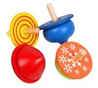 4 pezzi giocattolo giroscopio, classico in legno classico colorato leggero che gira lo stress educativo educativo alleviare il giocattolo rotante per ragazzi e ragazze giroscopio