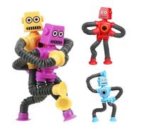 4 Pezzi Giocattolo Robot A Ventosa Telescopica, di ventosa telescopica, giocattolo per robot sensoriale, Spremere Giocatt per Bambini Telescopiche Antistress Gioco Giocattolo Educativo Contro Lo