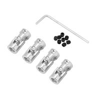 4 pezzi Giunto per albero Connettore motore Sterzo fai te Lunghezza 23mm OD 11mm Kit giunto universale Robot Modello di auto Navi (Diametro interno 6 * 6 mm)