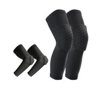 4 Pezzi Gomitiere con Imbottitura , color to 1 , M, Adatta Per 27,5-42,5 Kg | Design Antiscivolo Aderente, Set di Ginocchiere e Gomitiere, Imbottite, Maniche Protettive con Nido D'ape, per Pallacanestro