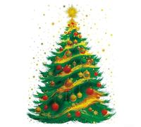 4 pezzi grandi adesivi rimovibili per finestre albero di Natale per finestre, pareti, mobili, decorazioni stagionali per le vacanze