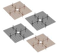 4 Pezzi Griglie per Fiori in Plastica Coprivaso 19 30cm per Protezione per Piant