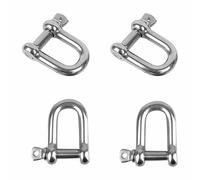 4 Pezzi Grillo a D M8Grillo di Ancoraggio in Acciaio Inox Grilli per Sartiami, Corde in Acciaio, Catene e Fissaggi in Interni ed Esterni