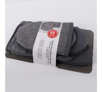 4 Pezzi Guanti da Forno, Guanti da Cucina Resistenti al Calore e Set di Presine da Cucina, Set di guanti da Forno Resistenti al Calore Extra Lunghi con Silicone Antiscivolo (Grigio)