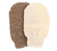 4 pezzi guanti esfolianti peeling doccia spazzola for il corpo dita asciugamano da bagno for massaggio con schiuma SPA