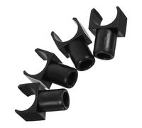 4 Pezzi Guida Rail per Sedia a Rotelle U in Plastica Nera 2, 2 Cm | Supporti per Tubo, per Sedia e Carrozzina, Ricambio per Scorrimento Fluido, Affidabilità a Termine