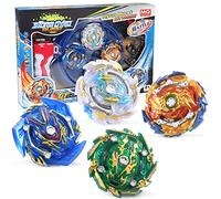 4 Pezzi Gyro Burst Starter Trottola,Starter Trottola,Trottole da Combattimento Set Gyro Toy inclusi Il giroscopico,launcher e arena, Regalo di Natale, Capodanno, Pasqua e Regali interesantes (E)