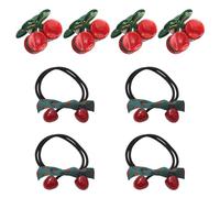 4 Pezzi Hairpin Ciliegia E 4 Pezzi Anelli Per Capelli Ciliegia, Accessori Per Capelli Da Design Creativo, Accessori Per Capelli Dolci Carini, Accessori Per Acconciatura.