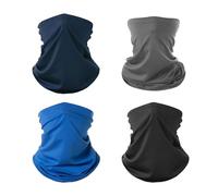 4 Pezzi Ice Silk Scarf, Cold Feeling Bandana, Multifunzionale Solid Color, Sunscreen Face Towel, Stretchy Stacking per Sport All'aria Aperta (4 Colori)