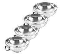 4 Pezzi Imbuto in Acciaio Inox per Conserve, Bocca Larga | Rete Fine, Base Rinforzata, Superficie Liscia e Antiscivolo, per Fagioli e Barattoli Bocca Larga
