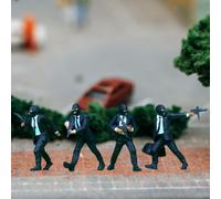 4 pezzi in 1/64, miniature di ladri in abiti, miniature di persone, ornamenti