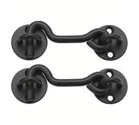 4 pezzi in acciaio inossidabile for impieghi gravosi, gancio e occhiello for la privacy, serratura con vite, for porta del fienile, facile da chiudere, finestra Per Finestra