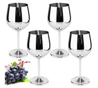 4 pezzi in acciaio inossidabile vetro di vino in metallo da 500 ml metallo vetro a forma di Us Rusty Rusty Rust Rust Impreabile Elegante Coppa portatile moderna con steli per viaggi domestici