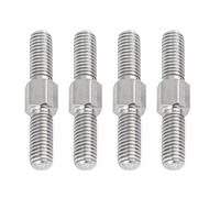4 pezzi in acciaio inox 304 a testa esagonale con doppia estremità, barra filettata sinistra/destra con doppia estremità filettata bulloni (M6 x 70 mm)