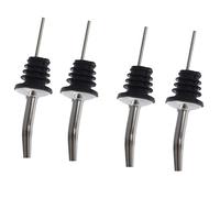 4 pezzi in acciaio inox per whisky, liquori, olio, bottiglia di vino, beccuccio, tappo per bocca, barista, casa, bar, feste, accessori per feste, squisita fattura, durabilità