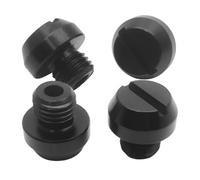 4 Pezzi In Lega Di Alluminio Nero M10 M8 Viti Bulloni Filettatura Destra E Sinistra Tappi PER Blocco FORo Specchio Moto Specchietto Retrovisore(M8)