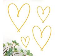 4 pezzi in metallo cuore decorazione da parete decorazione da parete cuore cuore amore decorazione da parete metallo cuore decorazione da parete metallo decorazione per San Valentino camera da letto soggiorno (oro)