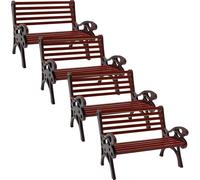 4 pezzi in miniatura panca in plastica per casa delle bambole panchina natalizia micro paesaggio per fai da te casa delle bambole artigianato decorazione miniatura parco panca accessorio
