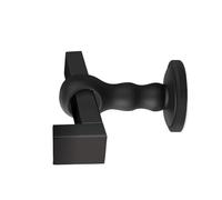 4 pezzi in silicone fermaporta maniglia for porta cuscinetto protettivo copertura silenziosa resistenza della artefatto anticollisione aspirazione per Tutti i Pavimenti Duri(L black)