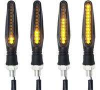 4 PEZZI Indicatore Freccia di Direzione Moto Auto 12 LED Sequenziale Luminoso
