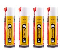 4 pezzi Innotec Silicone Spray PE100 - Lubrificante, nutre e protegge a lungo in gomma, plastica, legno e metallo - Spray di servizio, elimina i rumori di scricchiolio e cigolii - PE100