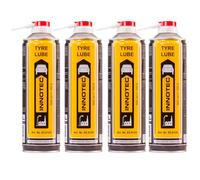 4 pezzi INNOTEC Tyre Lube 500 ml Spray di montaggio - Lubrificante per il montaggio e lo smontaggio di parti in gomma come pneumatici per auto, riduce la resistenza all'attrito, si asciuga senza