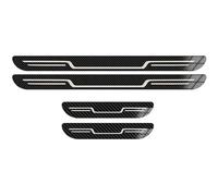 4 Pezzi Inossidabile Battitacco Auto, per Smart Fortwo Forfour 450 451 452 453 454 EQ, AntiGraffio Scuff Adesivi Decorativi Accessori Protezioni Davanzali Porte Auto,A