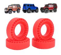 4 pezzi Inserti in silicone per pneumatici RC da 1,0 pollici, 1/10 Crawler, rosso