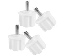 4 Pezzi Inserto per Tenda da Sole 70mm Bianco Ferro Plastico | Adattatore Quadrato Tondo, Blocco Antiallentamento, Superficie Liscia, per Rullo e Gestione Esterna