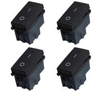 4 Pezzi Interruttore 16A Bipolare, Compatibile Con Vimar Arke, Colore Nero