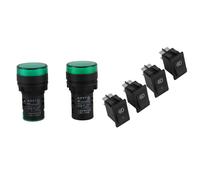 4 pezzi Interruttore a bilanciere per faro antinebbia auto/camion/barca, 12V 35A, 4 poli, nero