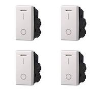 4 Pezzi Interruttore Bipolare 0-1, Compatibile Con Bticino Axolute (Bianco)
