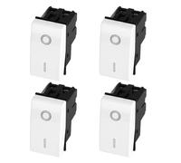 4 Pezzi Interruttore Bipolare 16A Compatibile con Matix | Modulo Interruttore 0/I da Incasso per Elettrodomestici, Attacco a Scatto Rapido, Pratico e Sicuro, Bianco
